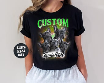 Custom Pet Photo Collage Shirt Pet Bootleg Shirt Personalized Dog Lover Shirt Bootleg Shirt Pet Lover Dog Photo Shirt Dog Mom Gift For Her