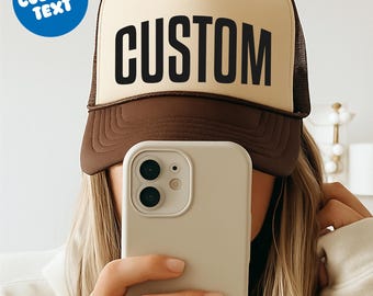 Custom Team Name Foam Trucker Hat Sports Team Spirit Hat Foam Trucker Hat School Spirit Hat Custom Mascot Hat Game Day Football Trucker Hats