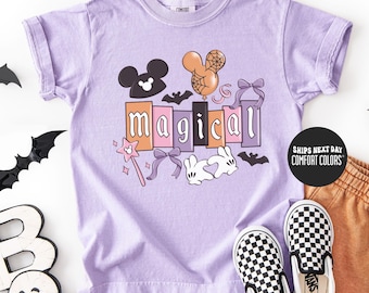 Disney Halloween Comfort Colors® Shirt Disney Magical Shirt WDW Halloween Family Sweatshirts Halloween Group Shirts Mickey & Friends Shirt