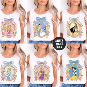 Disney Princess Tank Top Coquette Disney Princess Comfort Colors® Tank Top Matching Disney Girls Trip Tanks Disney Group Trip Girls Tank Top
