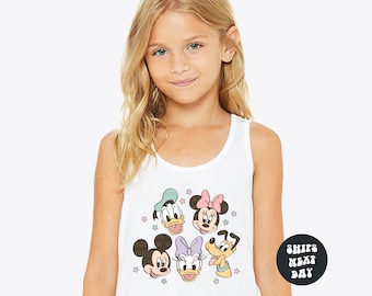 Kids Disney Tank Top Mickey And Friends Toddler Baby Jersey Tank Mickey Mouse Comfort Colors® Tank Top First Disney Trip Magic Kingdom Tank