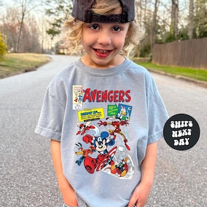 Disney Avengers Mickey and Friends Shirt Kids Comic Book Shirt Retro Disney Superhero Shirt Disney Trip Shirt Disney Family Matching Shirt