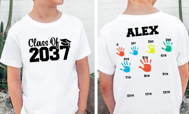 a young boy wearing a class of 2013 t - shirt