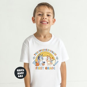 First Grade Shirt Blue Dog Back To School T-Shirt This Episode Is Called First Grade Tee Toddler Shirt Kids First Day Of School Boy Shirt