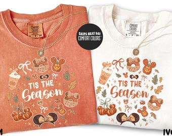 Tis The Season Disney Comfort Colors® Shirt Disney Fall Shirt Disney Pumpkin Shirt Mickey Autumn Vibes Shirt Pumpkin Season Shirt Fall Vibes