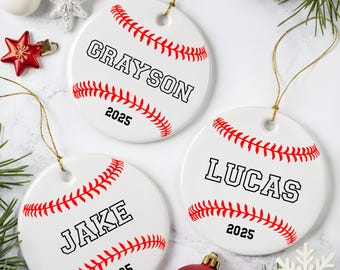 Personalized Baseball Ornament Baseball Coach Ornament Baseball Lovers Gift Sports Christmas Ornament Custom Baseball Player Ornament Kids
