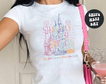 Disney Baby Tee Happily Ever After Disney Castle Shirt Womens Crop Baby Tee Disney Tank Top Disney Comfort Colors® Tank Top Disney Kids Tank