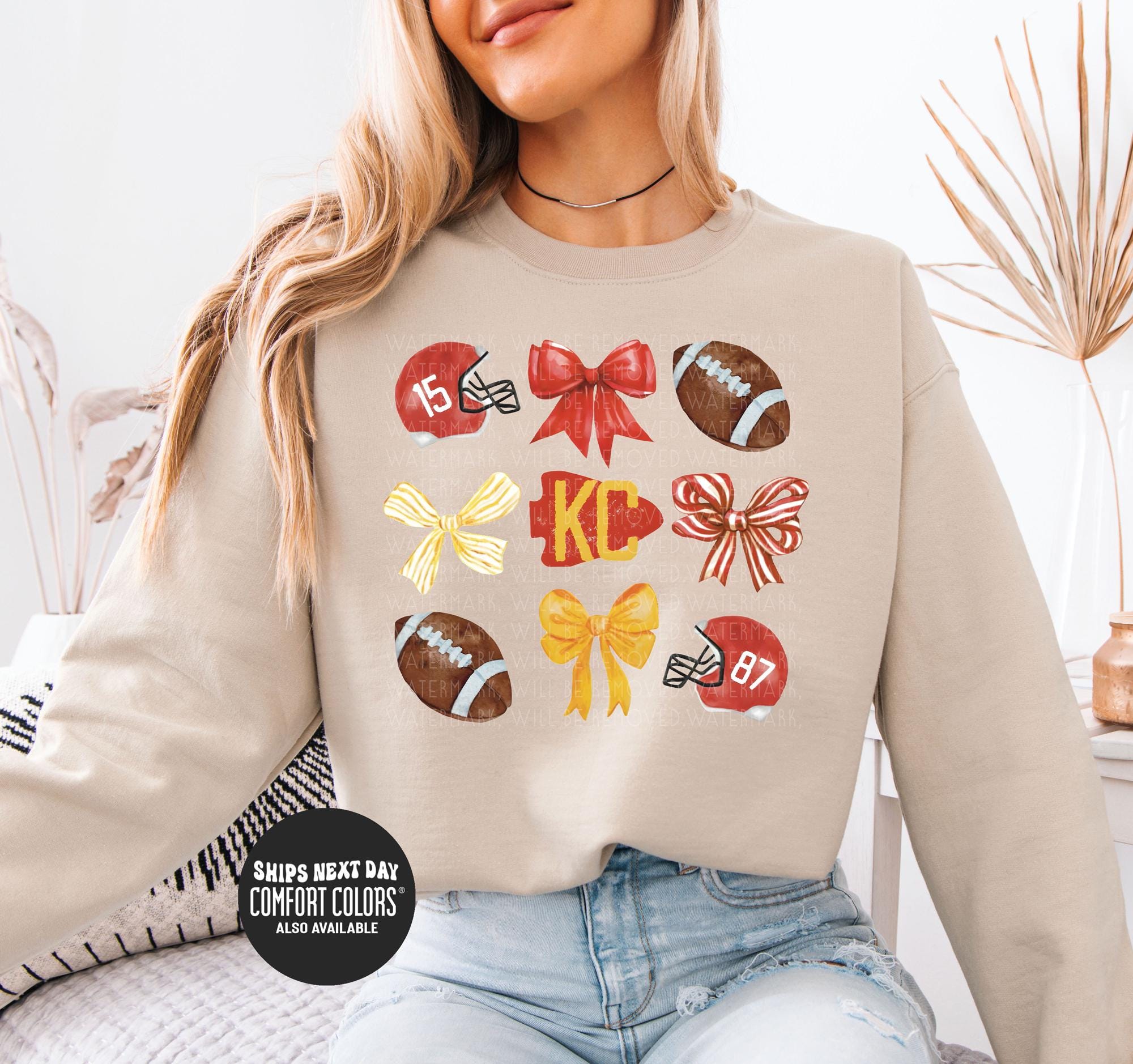 Football Sweatshirt KC Chiefs Kansas City Football Coquette Shirt Kansas City Fan Shirt Football Chiefs Fan Sweatshirt Football Gift For Her