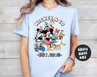 Disney Mickey and Co Shirt Retro Disney Mickey Mouse Est. 1928 Sweatshirt Matching Disney Trip Shirt Retro Disney Mickey And Friends Shirt