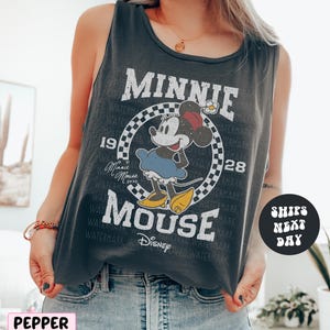 Disney Tank Top Minnie Mouse Jersey Tank Retro Minnie Mouse Comfort Colors® Tank Top Disney Vacation Disneyland Minnie Magic Kingdom Tanktop
