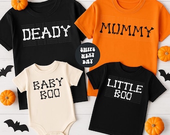 Halloween Family Shirts Matching Halloween Shirts Mummy Deady Mom Dad Toddler Baby Shirt Halloween Party Shirt Group Halloween Sweatshirts