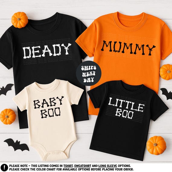Halloween Family Shirts Matching Halloween Shirts Mummy Deady Mom Dad Toddler Baby Shirt Halloween Party Shirt Group Halloween Sweatshirts