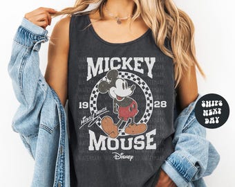 Disney Tank Top Mickey Mouse Comfort Colors® Tank Top Retro Mickey Mouse Tank Top Disney Vacation Tank Top Disneyland Magic Kingdom Tank Top