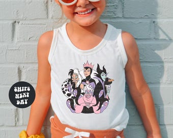 Disney Villains Tank Top Women&#39;s Disney World Comfort Colors® Tank Top Halloween Tank Tops Disneyland Magical Kids Toddler Best Day Ever