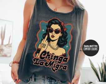 Protest Tank Top Chinga La Migra Anti Ice Comfort Colors® Tank Top Abolish Ice Protest Anti Trump Pro Immigrant Tank Social Justice Tank Top