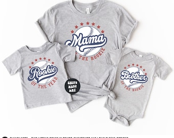 Custom Birthday Shirt Baseball Birthday Matching Family Birthday Shirts Mama Of The The Rookie Shirt Birthday Sweatshirt Sports Birthday Tee