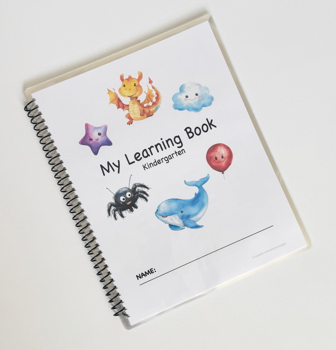 Laminated Kindergarten Learning Book | Reusable Activity Workbook - Etsy