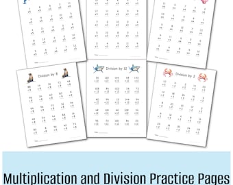 Multiplication and Division Practice Worksheets