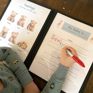 Personalized Morning Menu for preschoolers and kindergarteners including a menu cover and 27 educational pages printed on cardstock image 6
