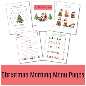 Christmas Activity Pages | Preschool Morning Menu (PDF)