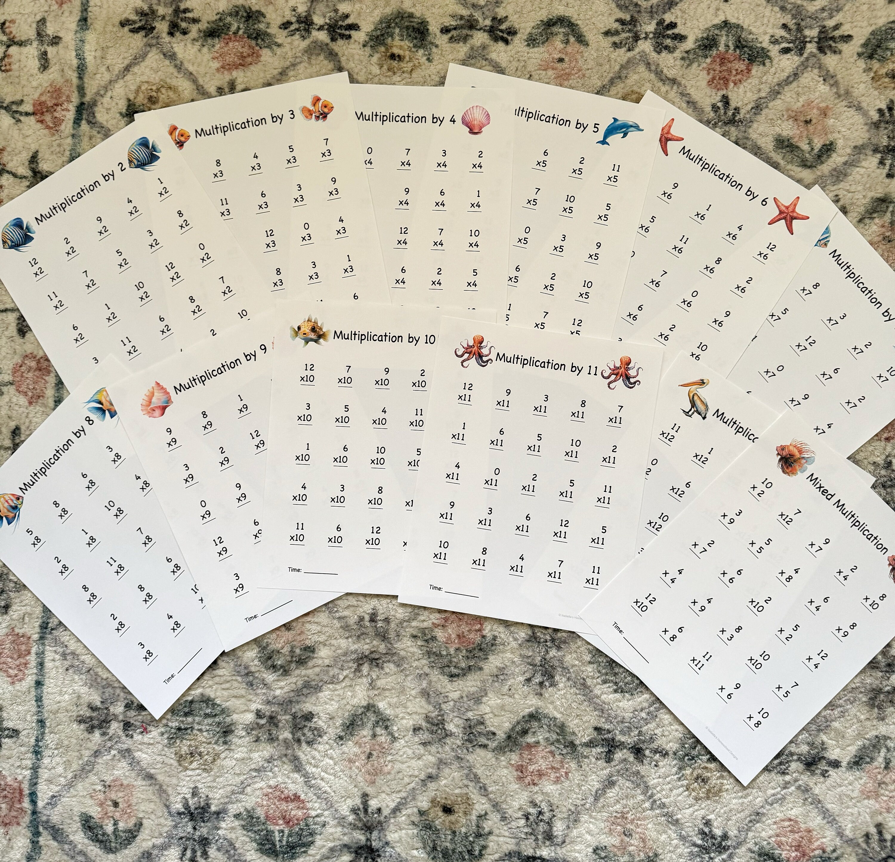 Homework Multiplication Menu Multiplication and Division Morning Menu Including a Menu Cover and 26 ...