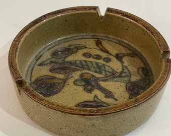 Vintage OMC Otagiri Glazed Pottery Stoneware Ash tray, from Japan