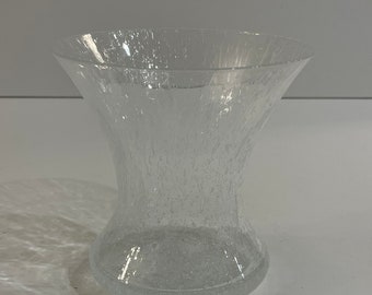 Scandinavian Blown Glass Vase with bubbles. 5 inches tall and 5 inches wide