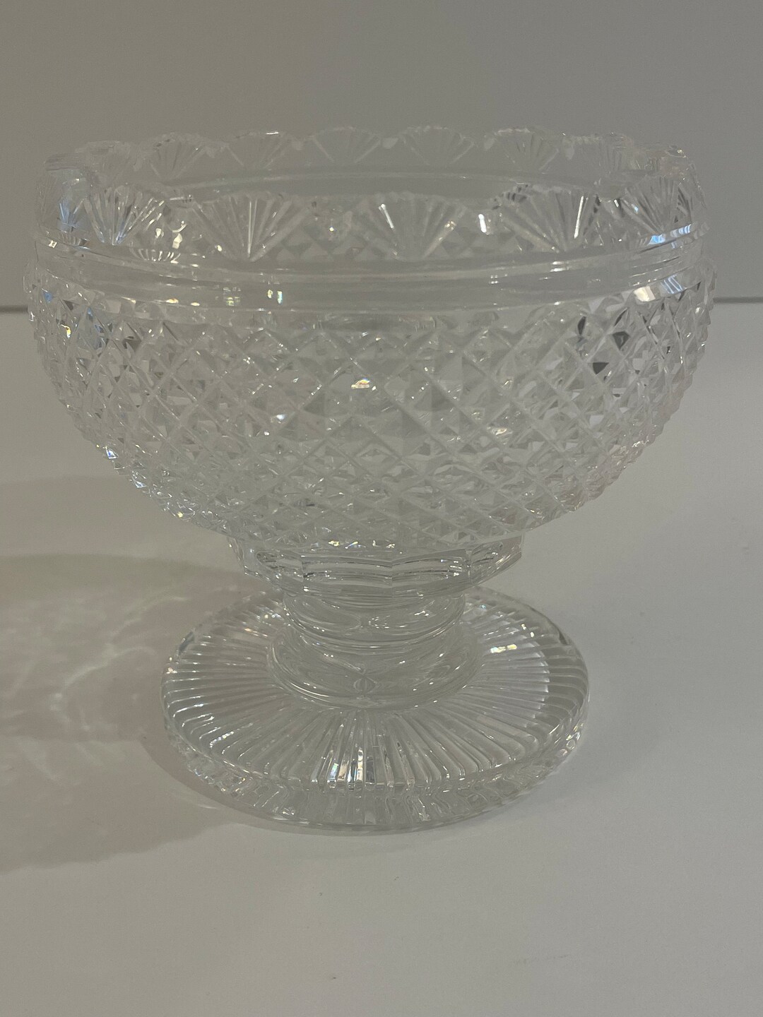 Waterford Crystal Footed Compote Bowl, Waterford Marking, Dates Back to