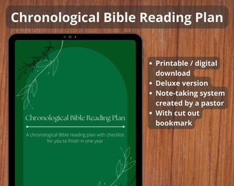 Chronological Bible Reading Plan with pastor-crafted note-taking system, printable one year Bible reading plan