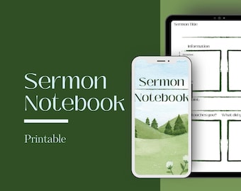 Sermon Note Taking Template - Enhance your spiritual journey - Printable Sermon Note Taking Template made by a pastor with explanation