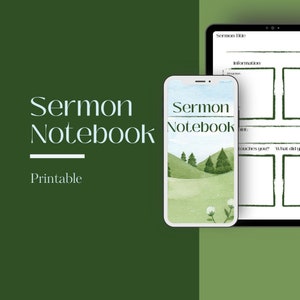 Sermon Note Taking Template - Enhance your spiritual journey - Printable Sermon Note Taking Template made by a pastor with explanation