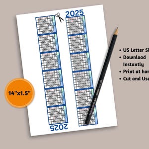 2025 Monitor Computer Keyboard Calendar Strip to Help Keep Track of ...