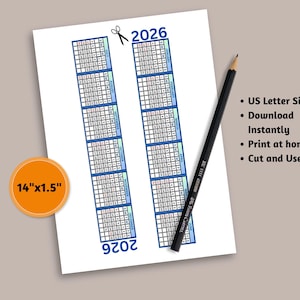 2026 Monitor | Computer | Keyboard Calendar Strip to Help Keep Track of ...