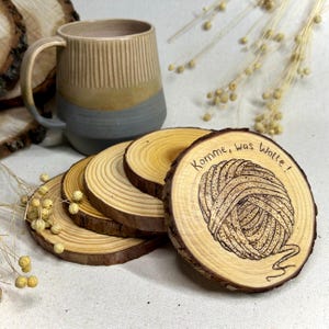 Wooden coasters • Decoration • Come what may