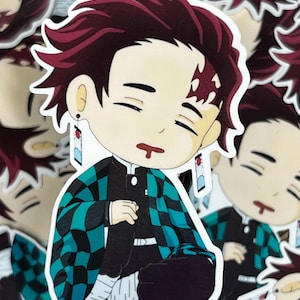 Sleepy Chibi Anime Slayer Sticker, süß, KNY