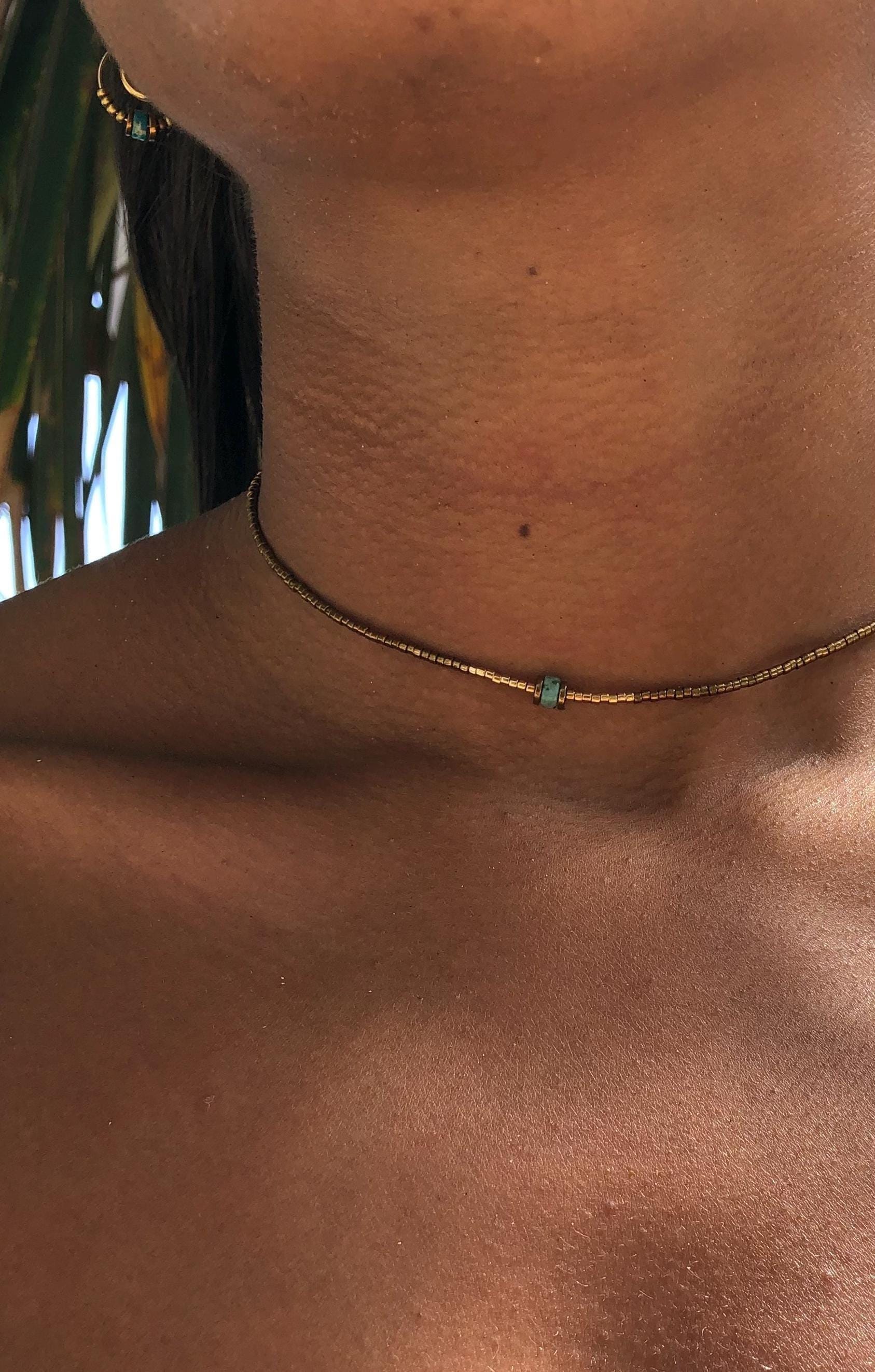 Collier Artisanal Africain Unique Avec Pendentif Dromadaires - Mi-long - Neuf