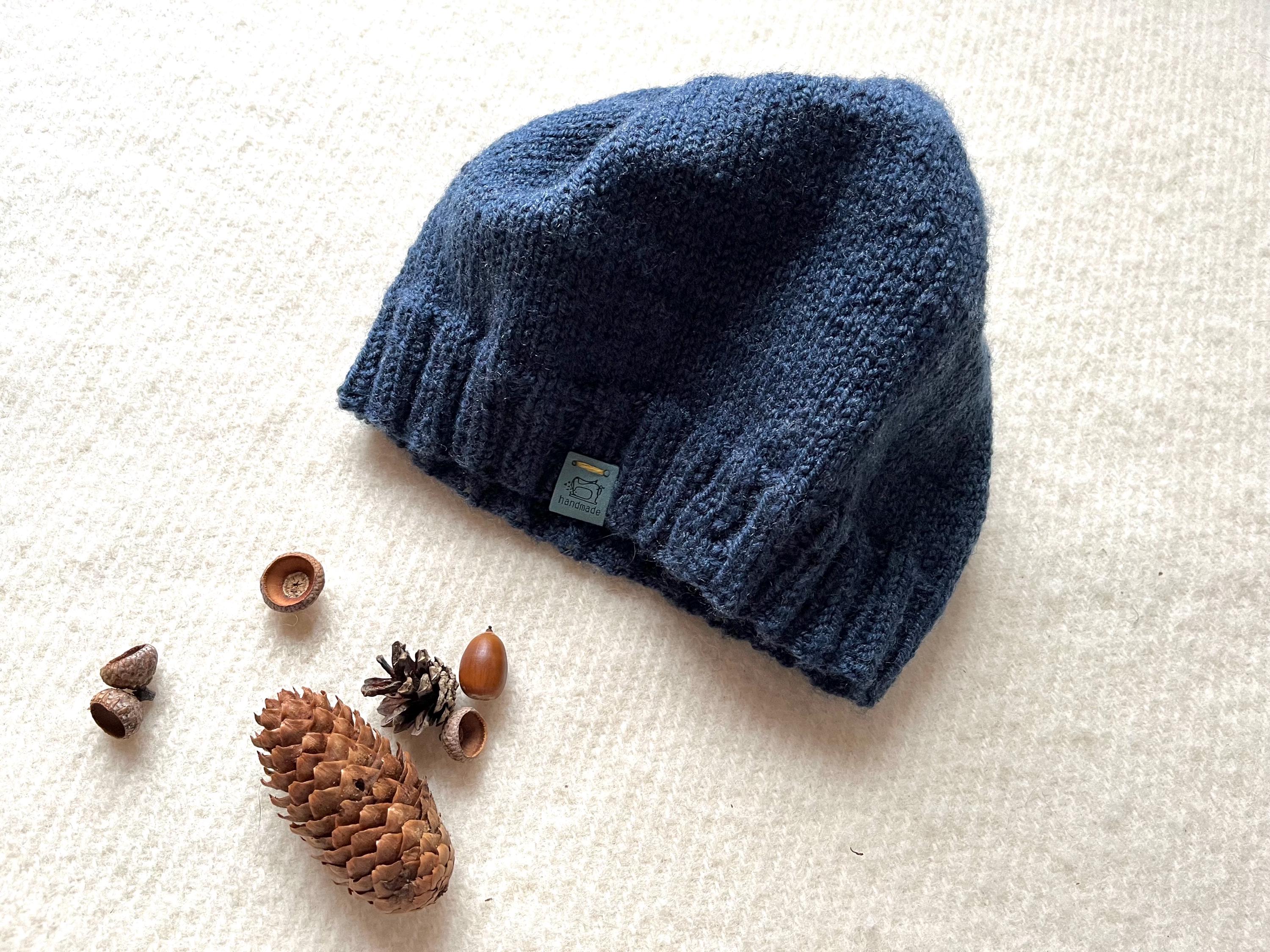Handcrafted Colorful Knitted Blue Hat Unisex | Cozy Winter 