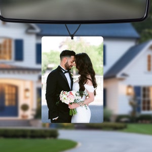 Custom Photo Air Freshener • Personalized Car Accessories • Custom Car Freshie • Scented • Rear View Mirror Freshenerr