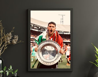 Santiago Gimenez Poster, Feyenoord Rotterdam, De Kuip, Kampioensjaar, Feyenooord Cadeau Gift