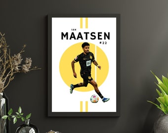 Ian Maatsen Poster, Borussia Dortmund, Sports Poster, High Resolution, Soccer Fan Gift Idea, Bundesliga, Sports Art Football Gift For Hem
