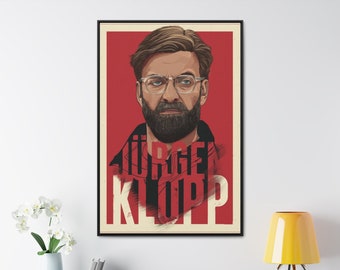 Jürgen Klopp Poster, Liverpool Poster, Jürgen Klopp Druckkunst, Bürowandkunst, Liverpool Fußball Geschenkposter