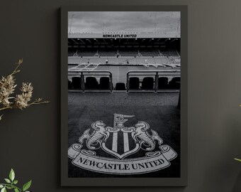 Newcastle United Poster, St James Park Print, Soccer Print Art, Football Wall Art, Football Gift Fan, Isak, Gordon, Tonali, St James Park