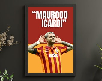 Mauro Icardi Poster, Galatasary Poster, Galatasary Football Wall Art, Soccer Print Art, Turkish Football Fan, Galatasary Gift, Icardi