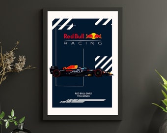 Red Bull Racing Race Poster, 2024 Formel 1 Poster, minimalistisches Formel 1 Poster, Max Verstappen Poster, Sergio Perez Poster, F1 Racing