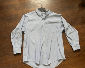 Croft & Barrow Classic Fit Blue and White Striped Button up Dress Shirt,  Medium - Etsy