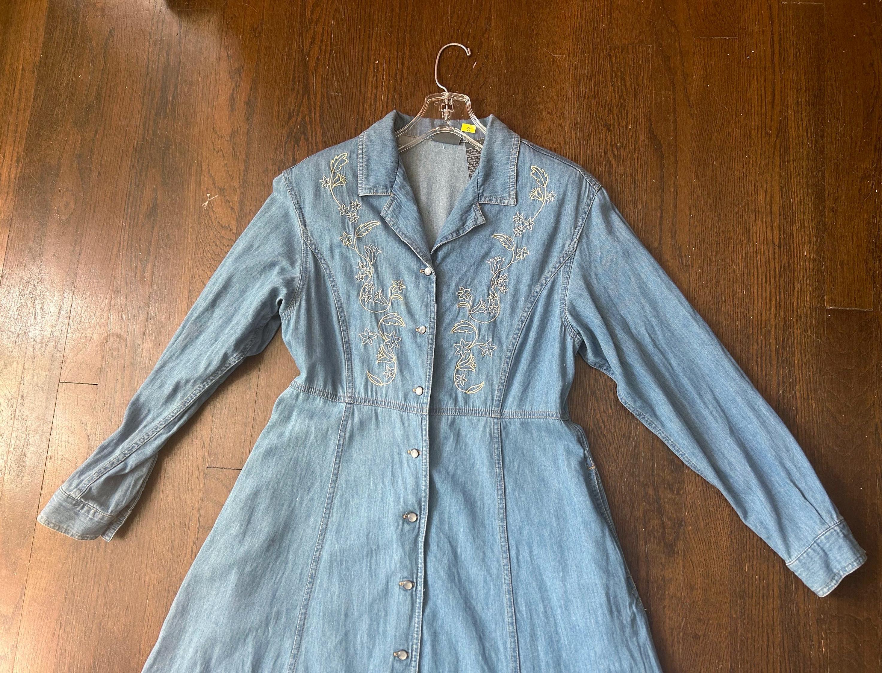 Size 12 Denim Dress - Etsy