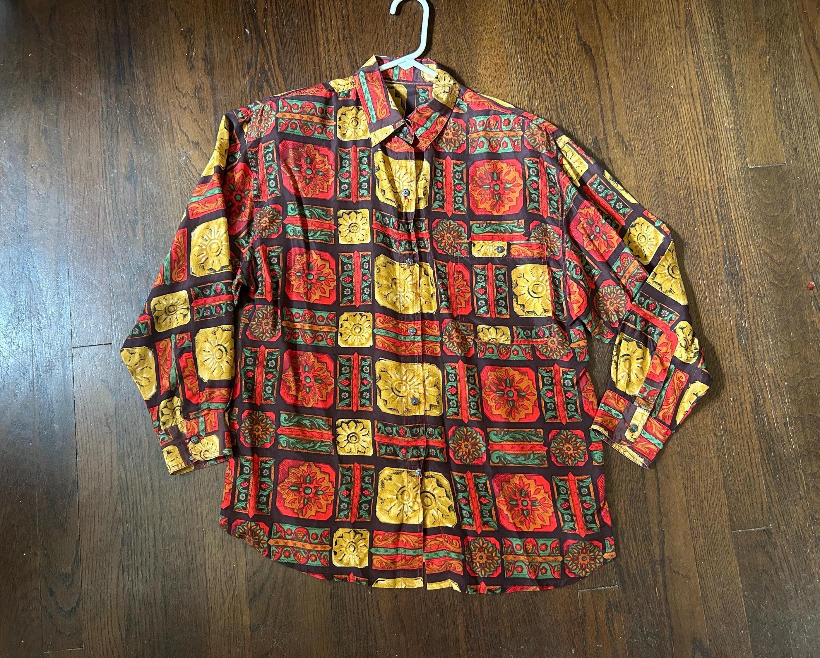 Vintage Versace Silk Shirt - Etsy