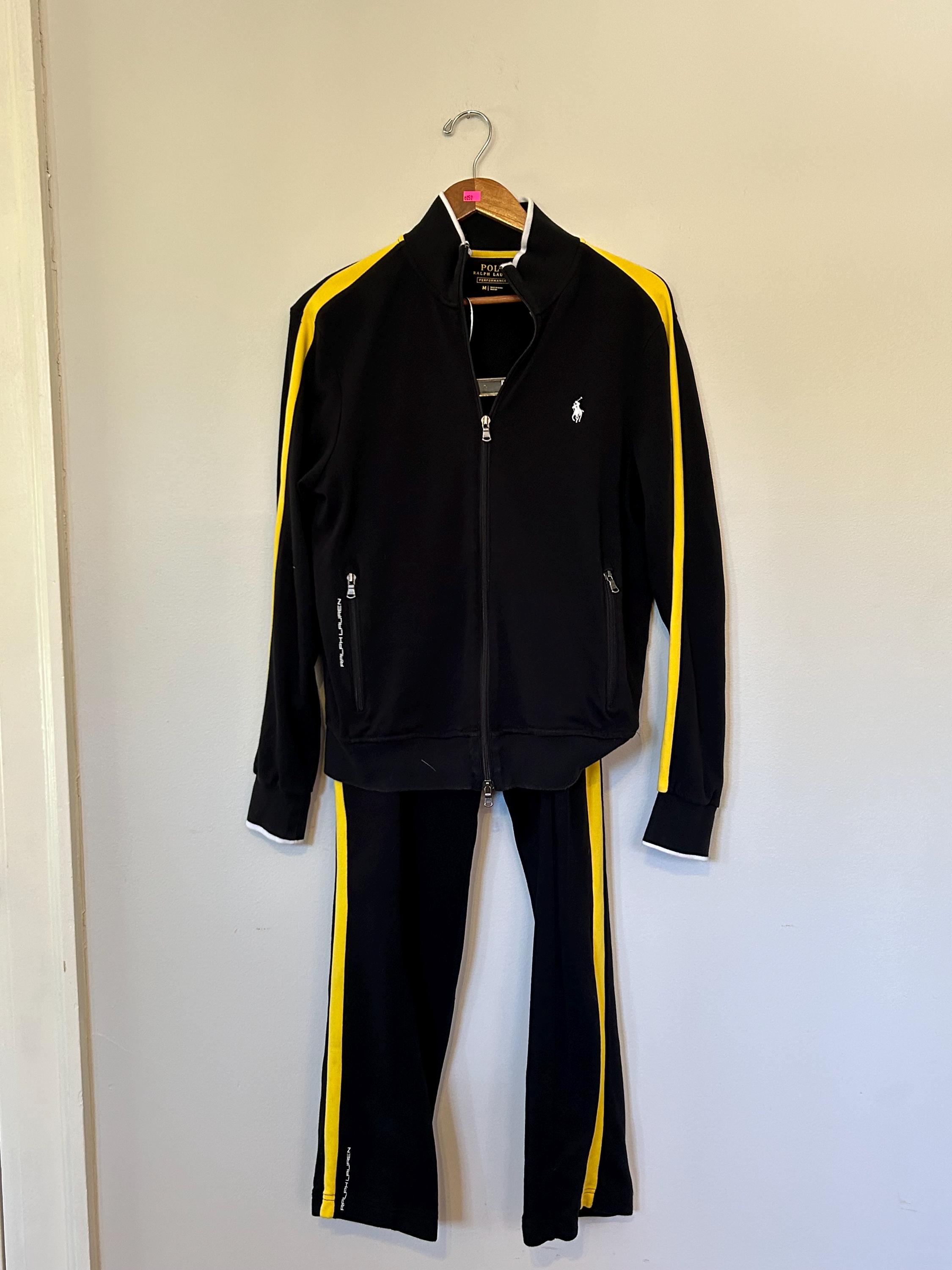 Black and yellow polo jacket sales