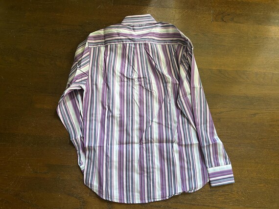 Vintage vertical striped patterned button down Pu… - image 3