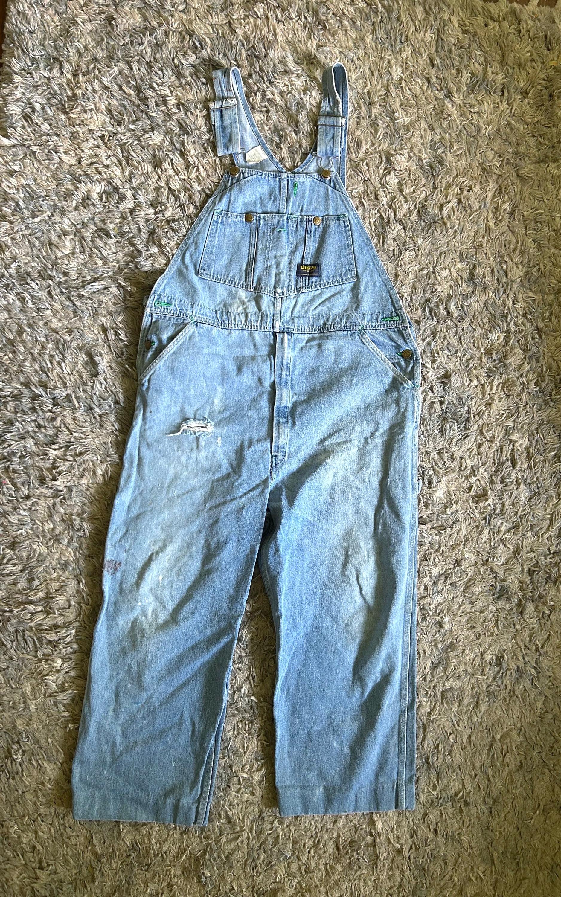 Vintage 60s-70s Osh Kosh B'gosh Denim Overalls Men's-40x28